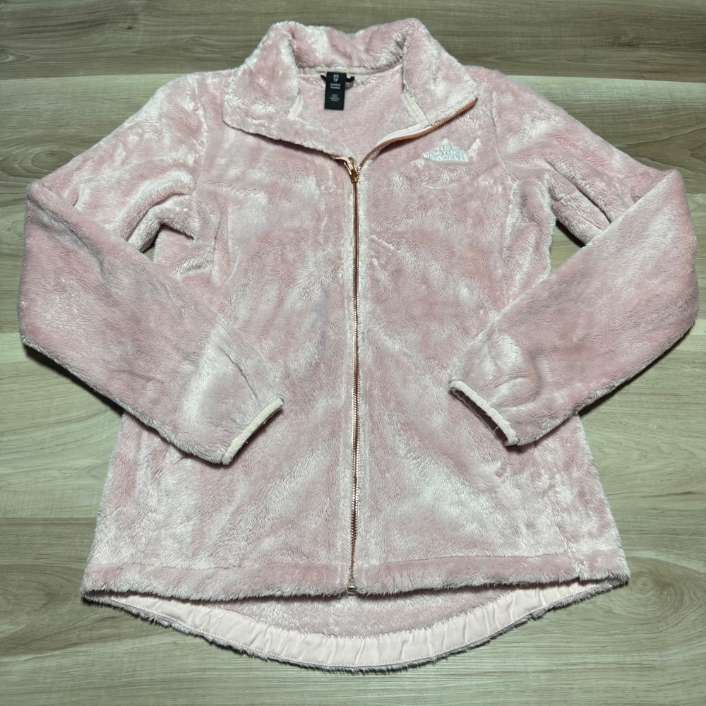 The North Face Osito Fleece Jacket Womens XS Pale Pink Full‎ Zip Soft Warm Coat